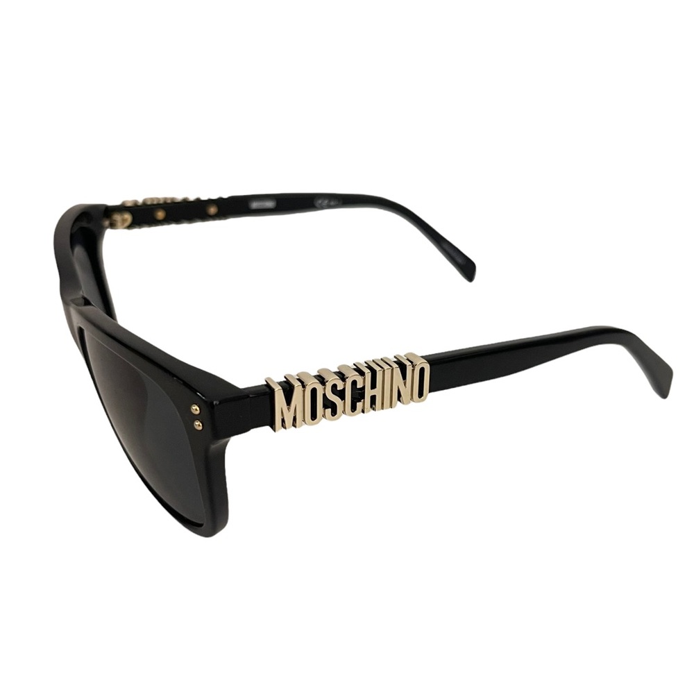 Moschino Black Sunglasses with Gold Logo Detail